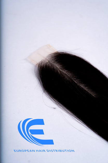 Single Hair Donor HD Lace Frontal Straight Black 